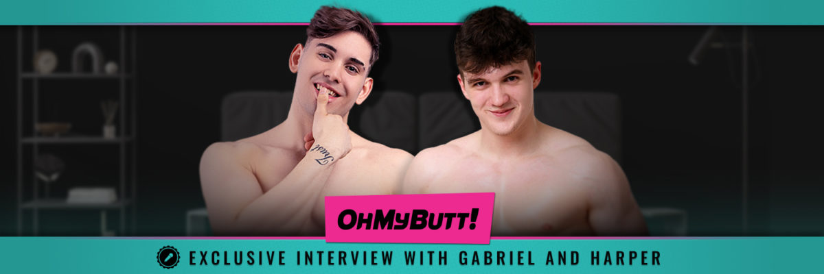 Gay cam couple Gabriel and Harper on Ohmybutt.com